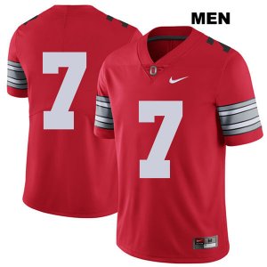 Men's NCAA Ohio State Buckeyes Teradja Mitchell #7 College Stitched 2018 Spring Game No Name Authentic Nike Red Football Jersey KF20W11KJ